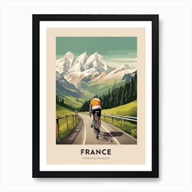 Tour De Mont Blanc France 3 Vintage Cycling Travel Poster Art Print