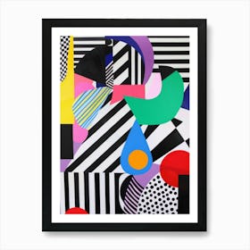 Colorful Shapes. Abstract Painting 1 Art Print