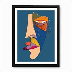 Abstract Face 15 Art Print