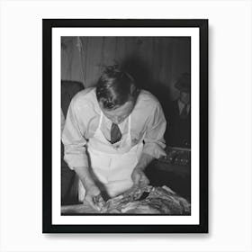 Untitled Photo, Possibly Related To Fsa (Farm Security Administration) Supervisor Making Sausage During A Art Print