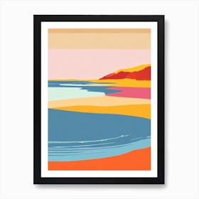 Woolacombe Beach 2 Devon Midcentury Art Print