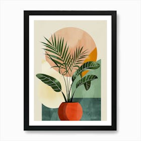 plant in the moon painting Art Print