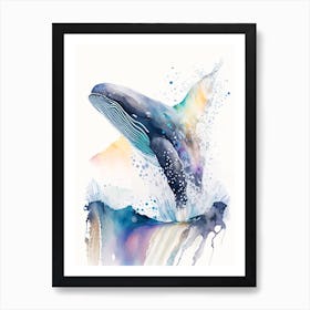 Southern Right Whale Storybook Watercolour  (4) Art Print