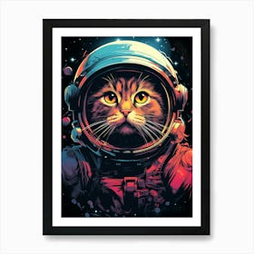 Cat Astronaut Art Print