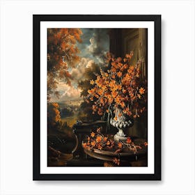 Baroque Floral Still Life Cineraria 5 Art Print