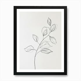 Leaves On A Branch 2 Art Print