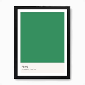 Fern Colour Block Poster Art Print