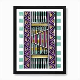 Abstract Modern Geometrical Shapes Unique Color Combination and Design Art Print