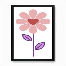 Heart Shaped Flower 1 Poster