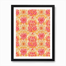 Bleeding Heart Floral Print Retro Pattern Flower Art Print