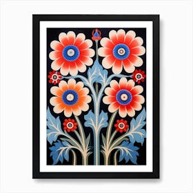 Flower Motif Painting Anemone 4 Art Print
