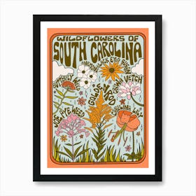 South Carolina Wildflowers Art Print