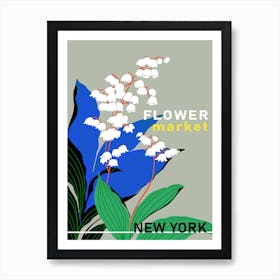 Flower Market New York Art Print