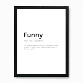 Funny Definition Meaning 1 Art Print