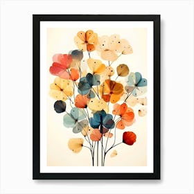 Abstract Flowers Art Print