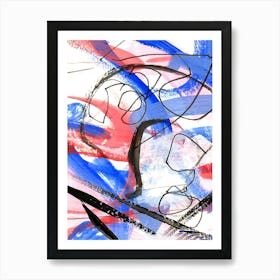 Active Democracy Series No. 2 Red White Blue Art Print