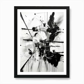 Metaphysical Exploration Abstract Black And White 6 Art Print