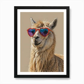 Llama In Sunglasses 2 Art Print