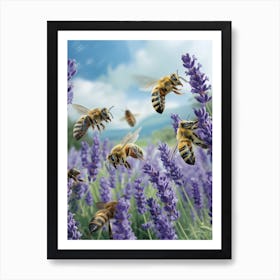 Africanized Honey Bee Realism Illustration 6 Poster