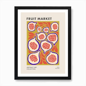 Fruit Market Colorful Abstract Kitchen Art 1 Art Print