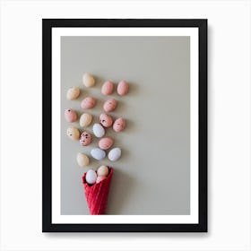 Easter Eggs In A Cone Art Print