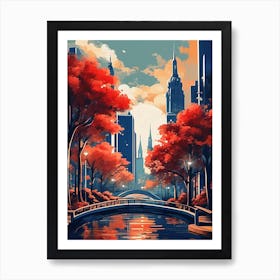 Cityscape View Art Print