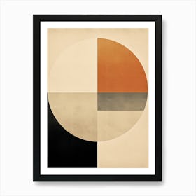 Monochrome Traismauer Geometric Fusion Art Print