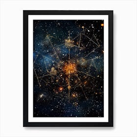 Futuristic Constellations Celestial Art Print