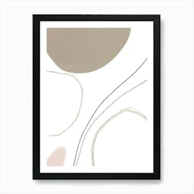 Abstract Line Circles Art Print