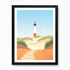 Baltic Sea And North Sea, Minimalist Ocean and Beach Retro Landscape Travel Poster Set #1 Art Print