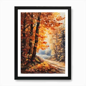 Autumn Road 2 Art Print