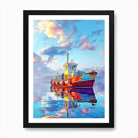 Boat On The Sea 1 Art Print