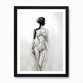 Futuristic Woman Art Print