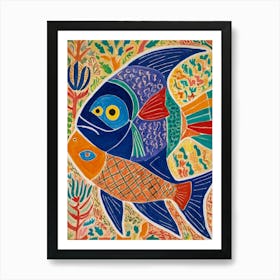 Fishes Style Henri Matisse 2 Art Print