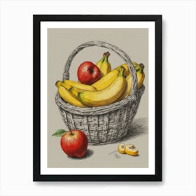 Basket Of Fruit 1 Art Print