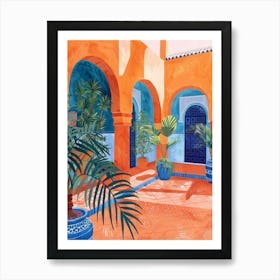 Moroccan Courtyard 1 Art Print