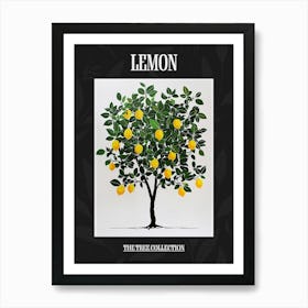 Lemon Tree Pixel Illustration 1 Poster Art Print