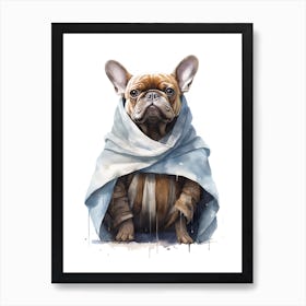 French Bulldog Dog As A Jedi 4 Art Print
