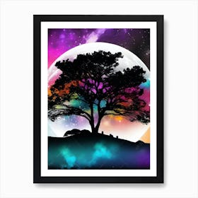 Full Moon Tree Art Print