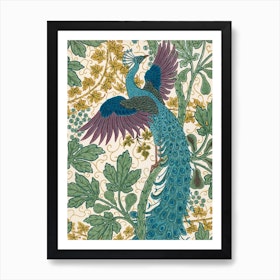 Fig And Peacock (Purple), Walter Crane Art Print