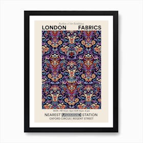 Poster Radiant Petals London Fabrics Floral Pattern 5 Art Print
