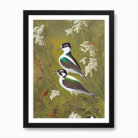 Lapwing Haeckel Style Vintage Illustration Bird Art Print