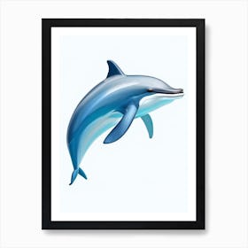 Common Dolphin Digital Illustration Art Print