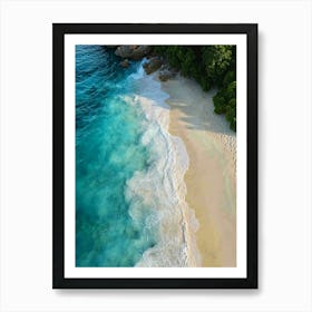 Aerial View Of A Tropical Beach 19 Art Print