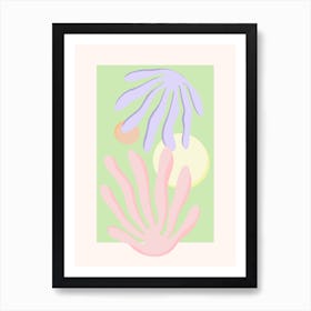 Pastel Paper Cutout  Art Print