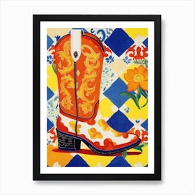 Matisse Inspired Cowgirl Boots 7 Art Print