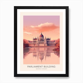 The Parliament Building Budapest Hungary Travel Poster Art Print