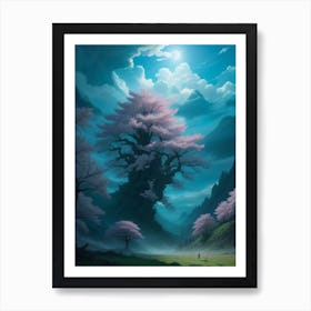 Sakura Trees Art Print