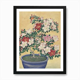 Japanese Ukiyo-E Bonsai Art Print