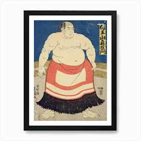 Woodblock Print Of Sumo E By Utagawa Kunisada Art Print